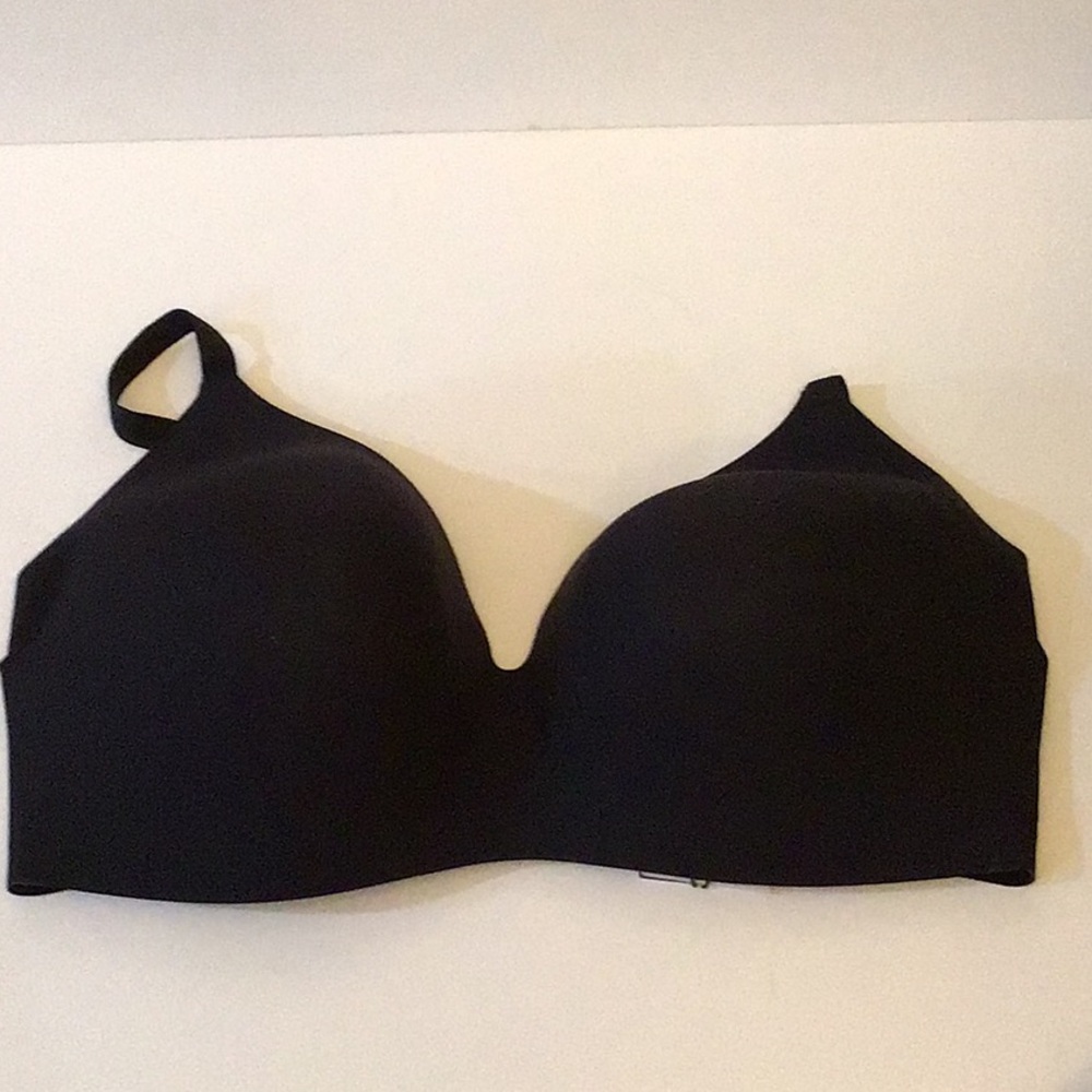 NWT KNIX Know Your Wing Woman Contour Wireless T Shirt Bra Size 8 Black V Neck